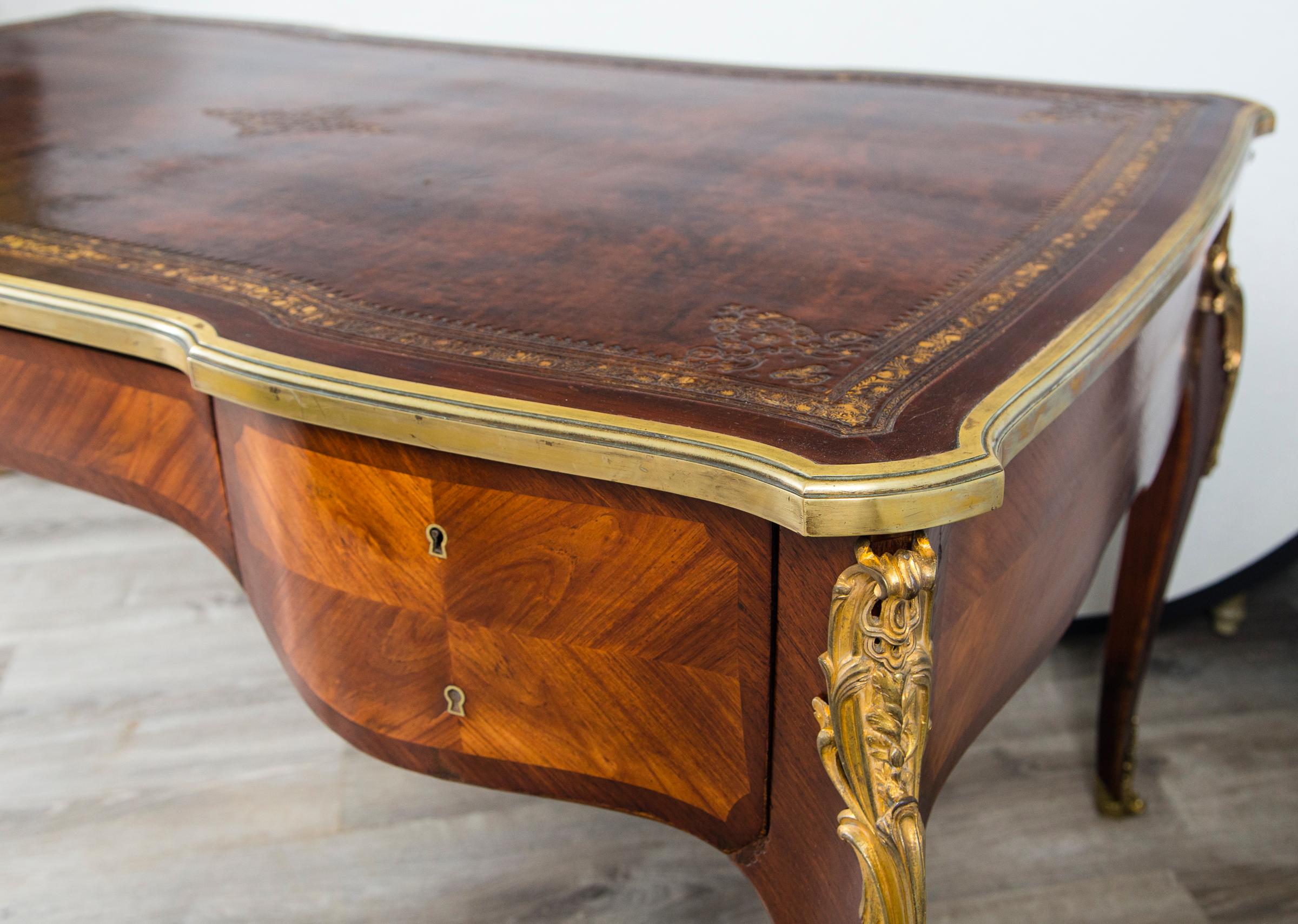 Fruitwood Louis XV Style Bureau Plat 'Desk' For Sale