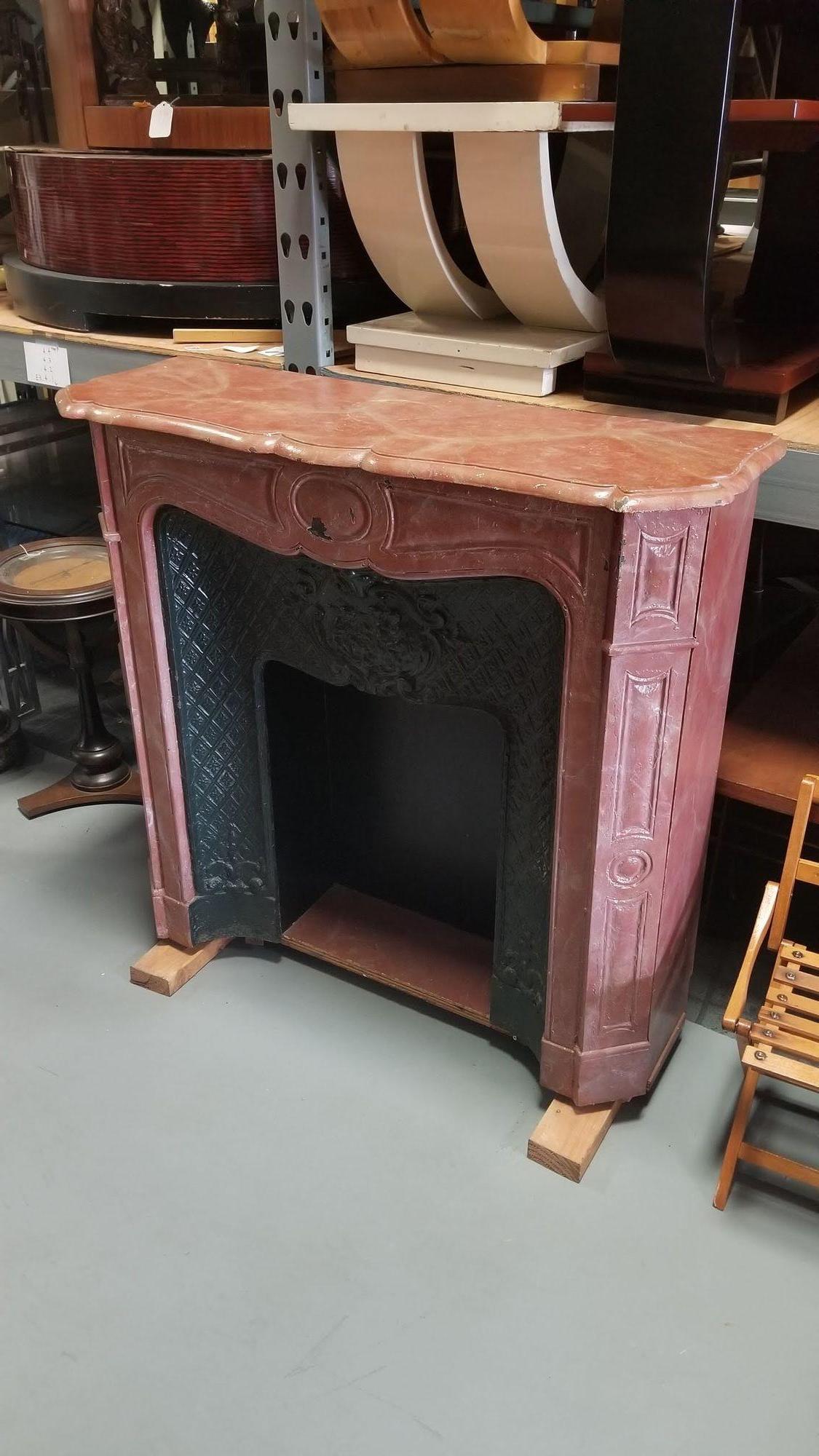antique faux fireplace