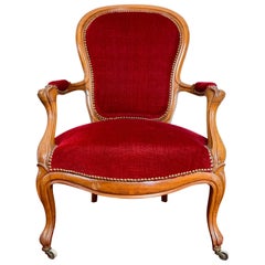 Louis XV Style Cabriolet Armchair, Circa 1850