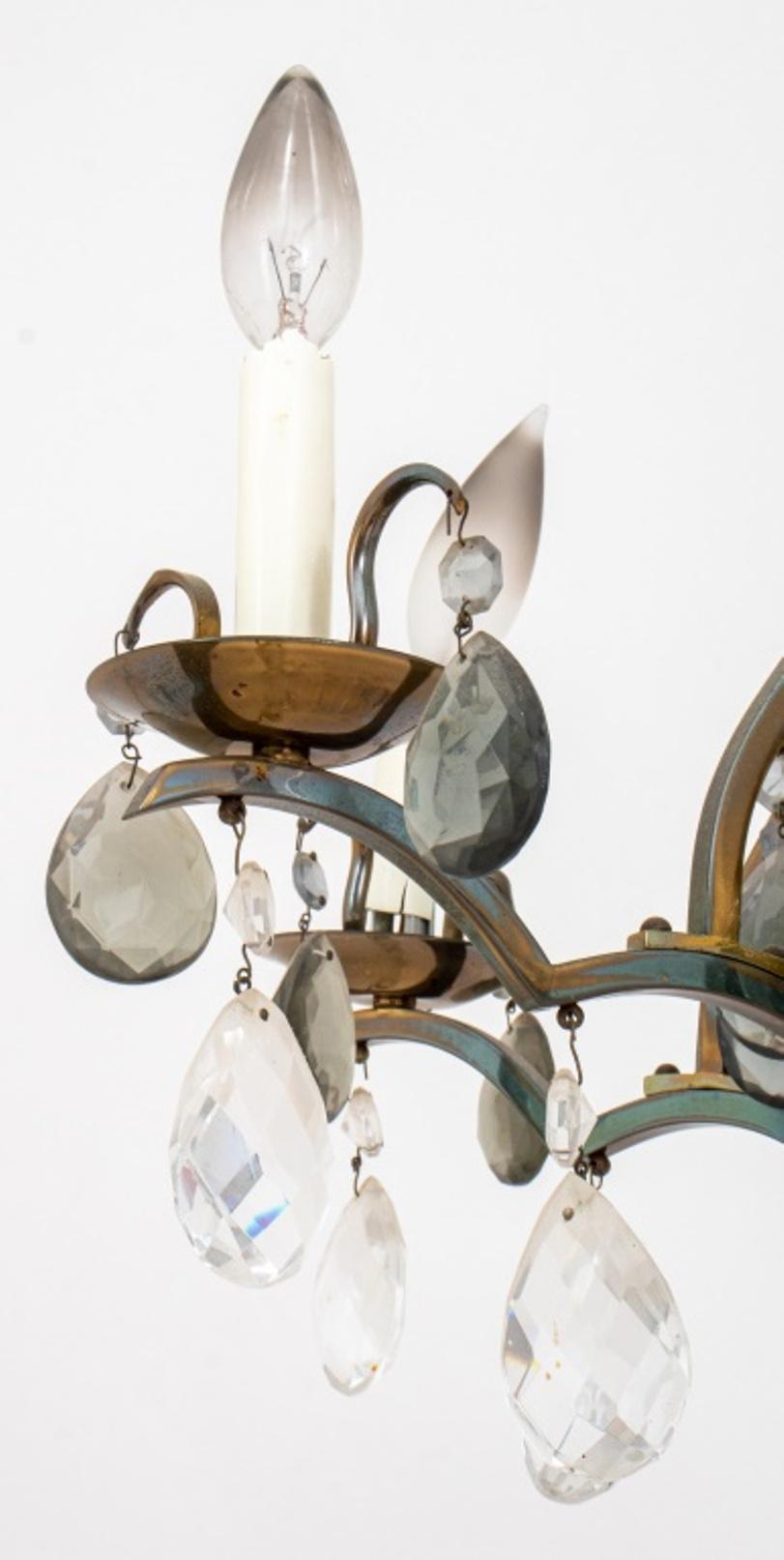 Lustre à six lumières en forme de cage de style Louis XV en vente 1