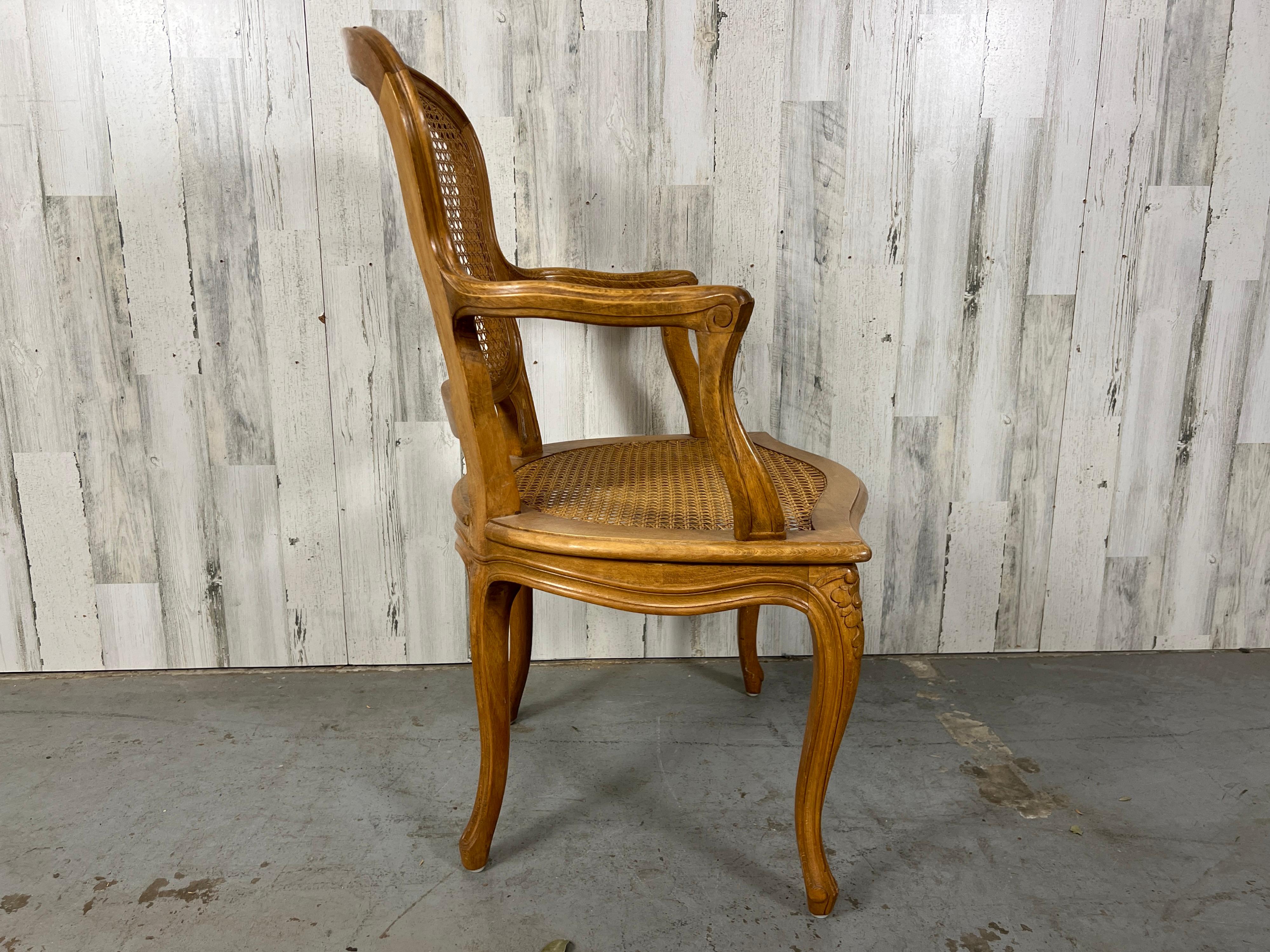 Louis XV style Cane Arm Chair 6