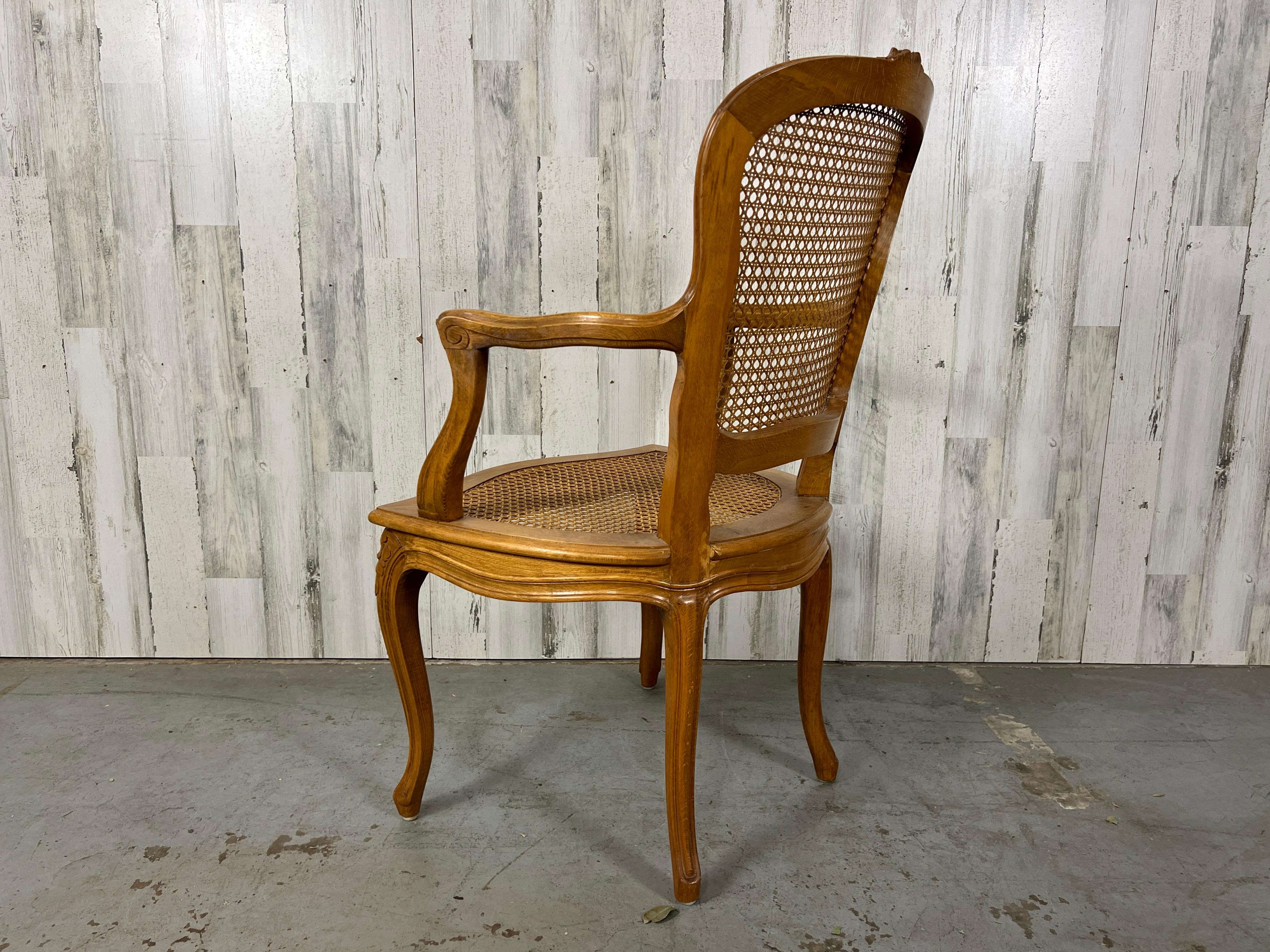 Louis XV style Cane Arm Chair 8