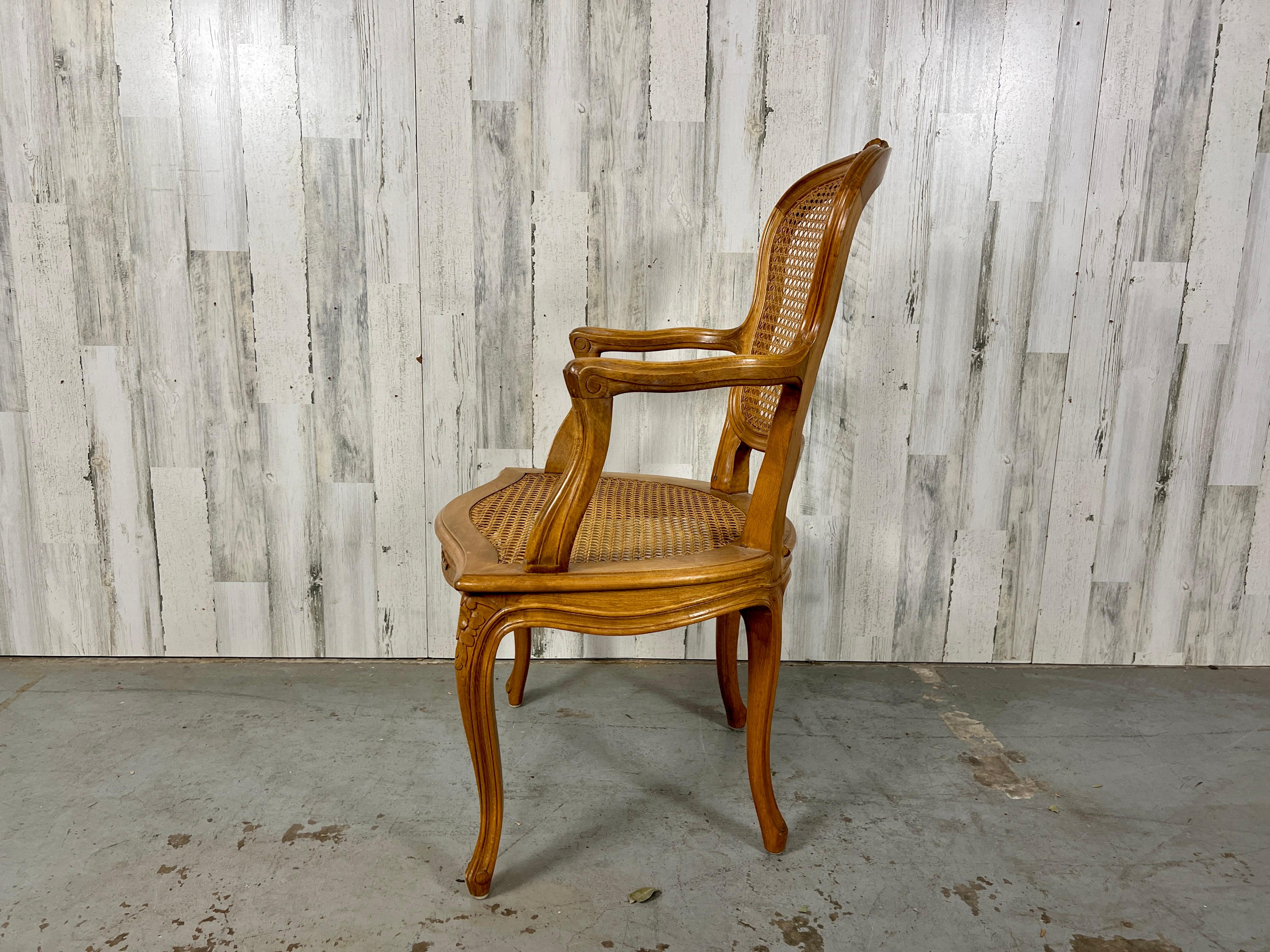 Louis XV style Cane Arm Chair 10