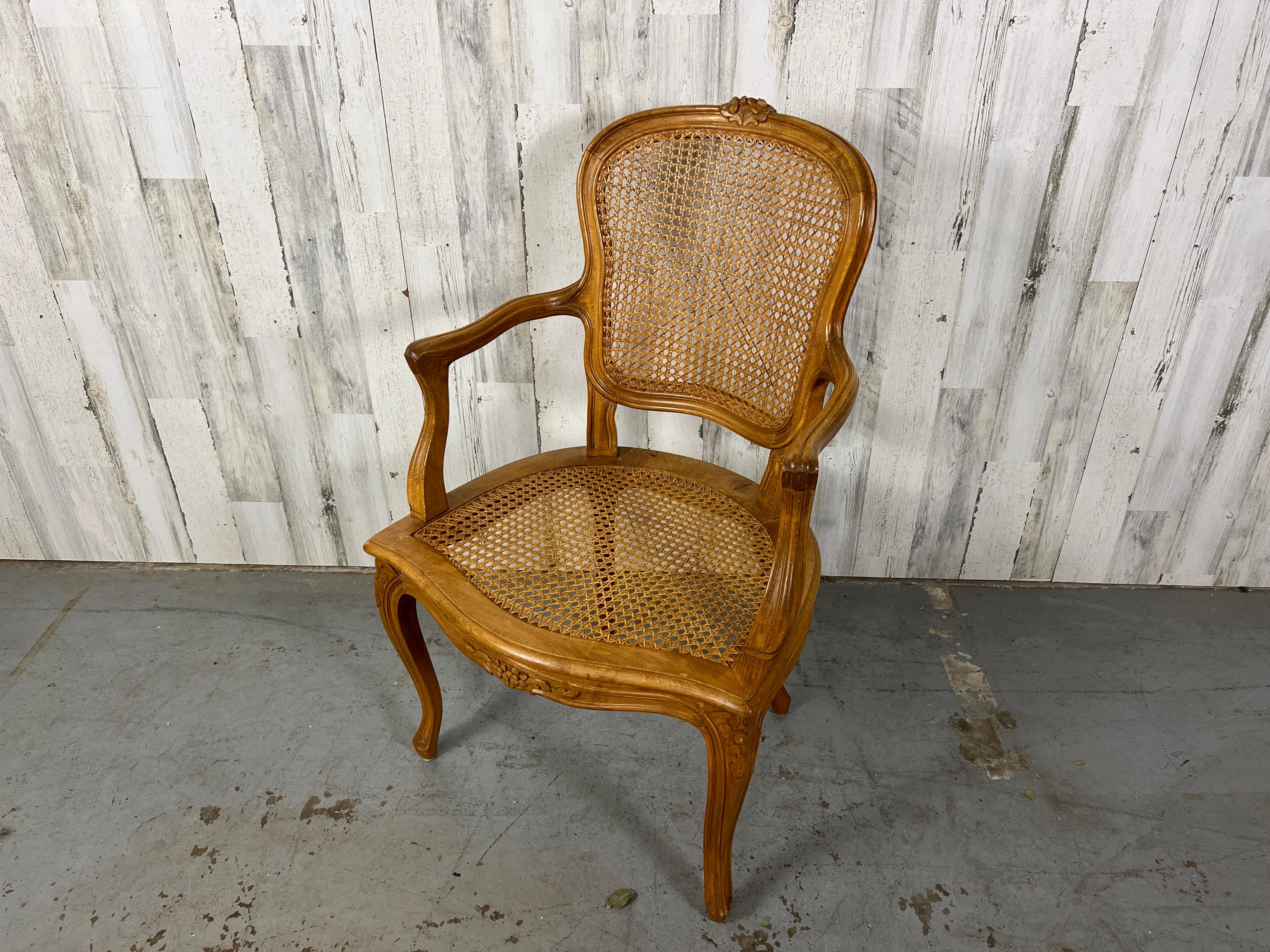 Louis XV style Cane Arm Chair 11