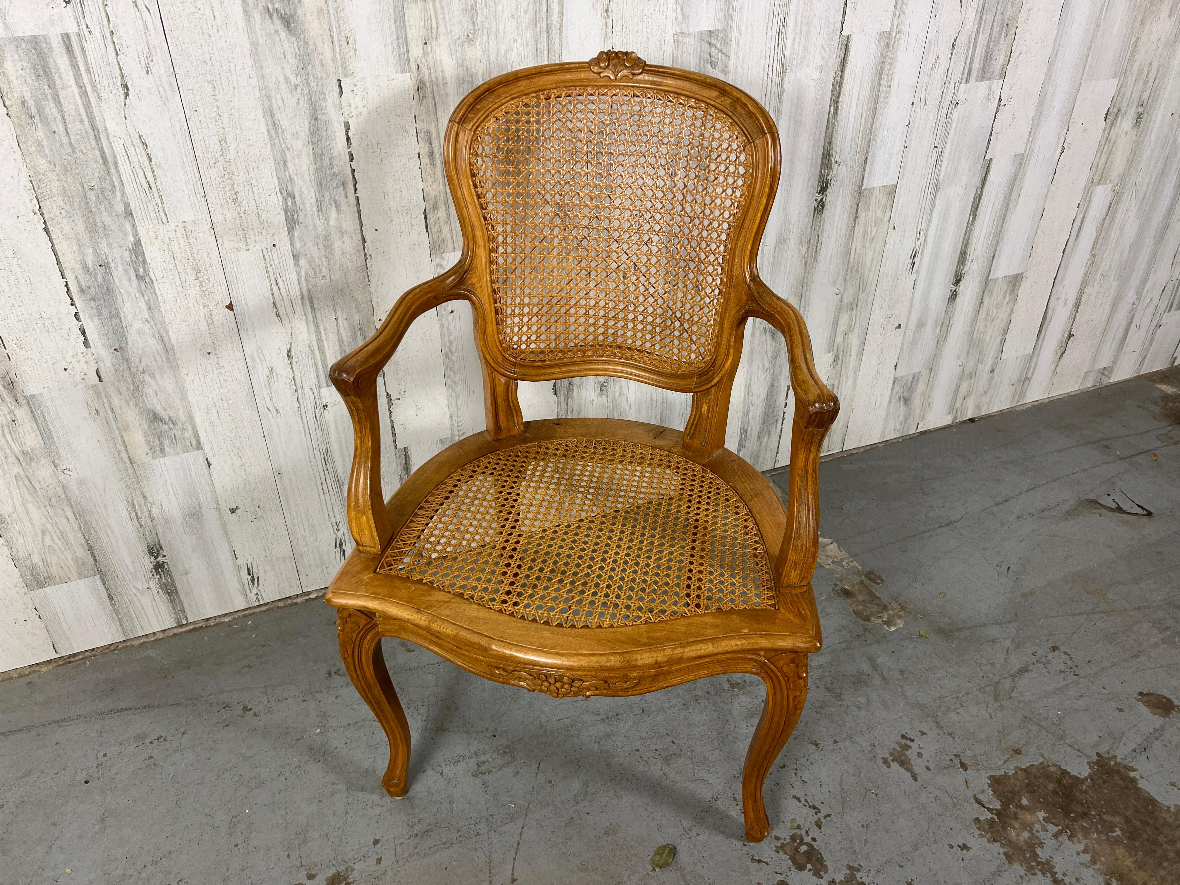 Louis XV style Cane Arm Chair 12