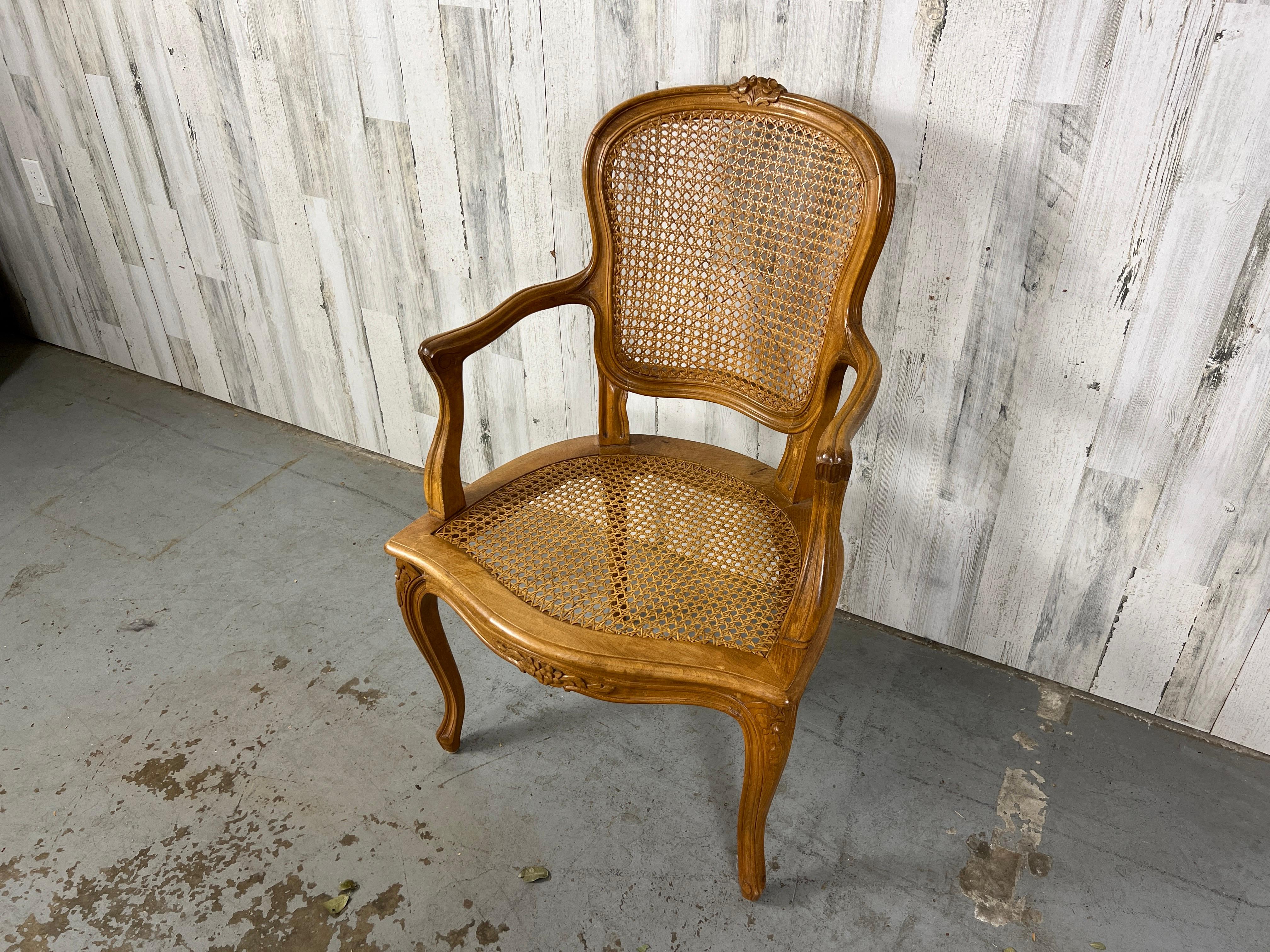 Louis XV style Cane Arm Chair 13