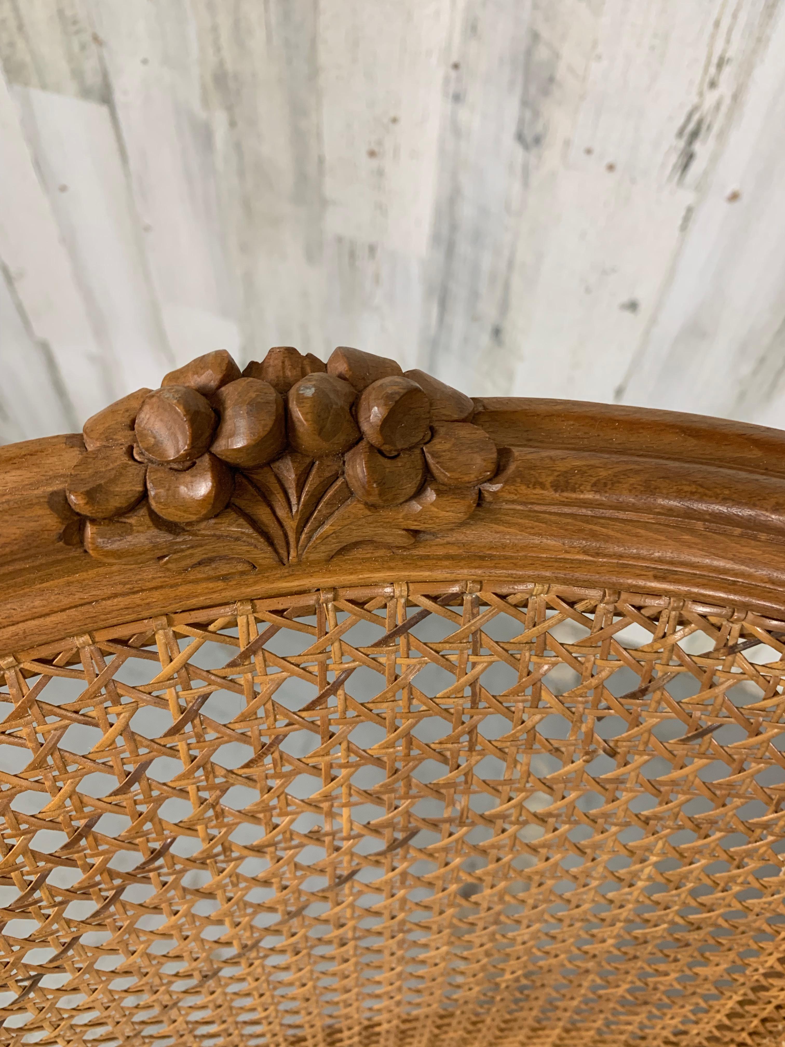 Sillón con brazos de caña estilo Louis XV Caña en venta