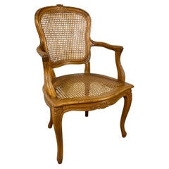 Louis XV style Cane Arm Chair