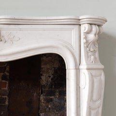 Louis XV style Carrara marble Fireplace