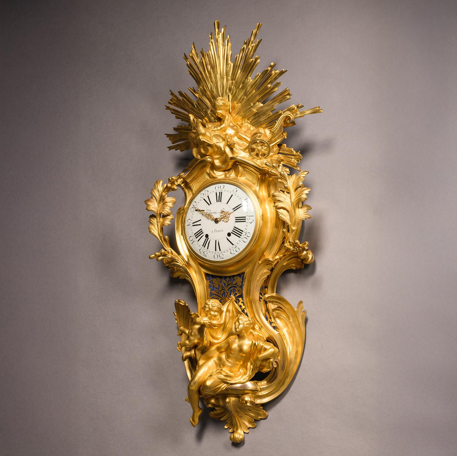 Bronze Louis XV Style Cartel d'Applique After Jacques Caffieri. French, circa 1870 For Sale