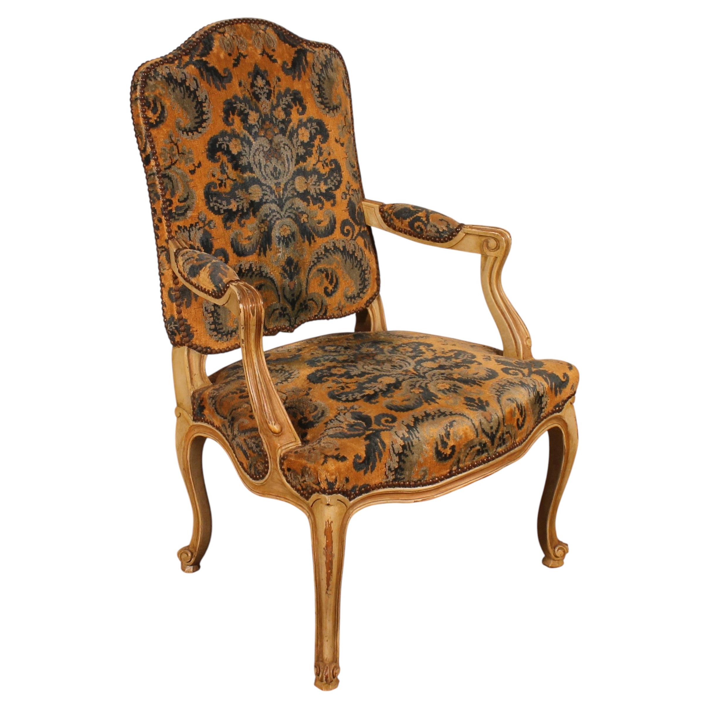 Louis XV Style Carved Armchair -19° Century