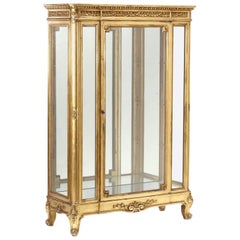 Louis XV Style Carved Gilt Vitrine