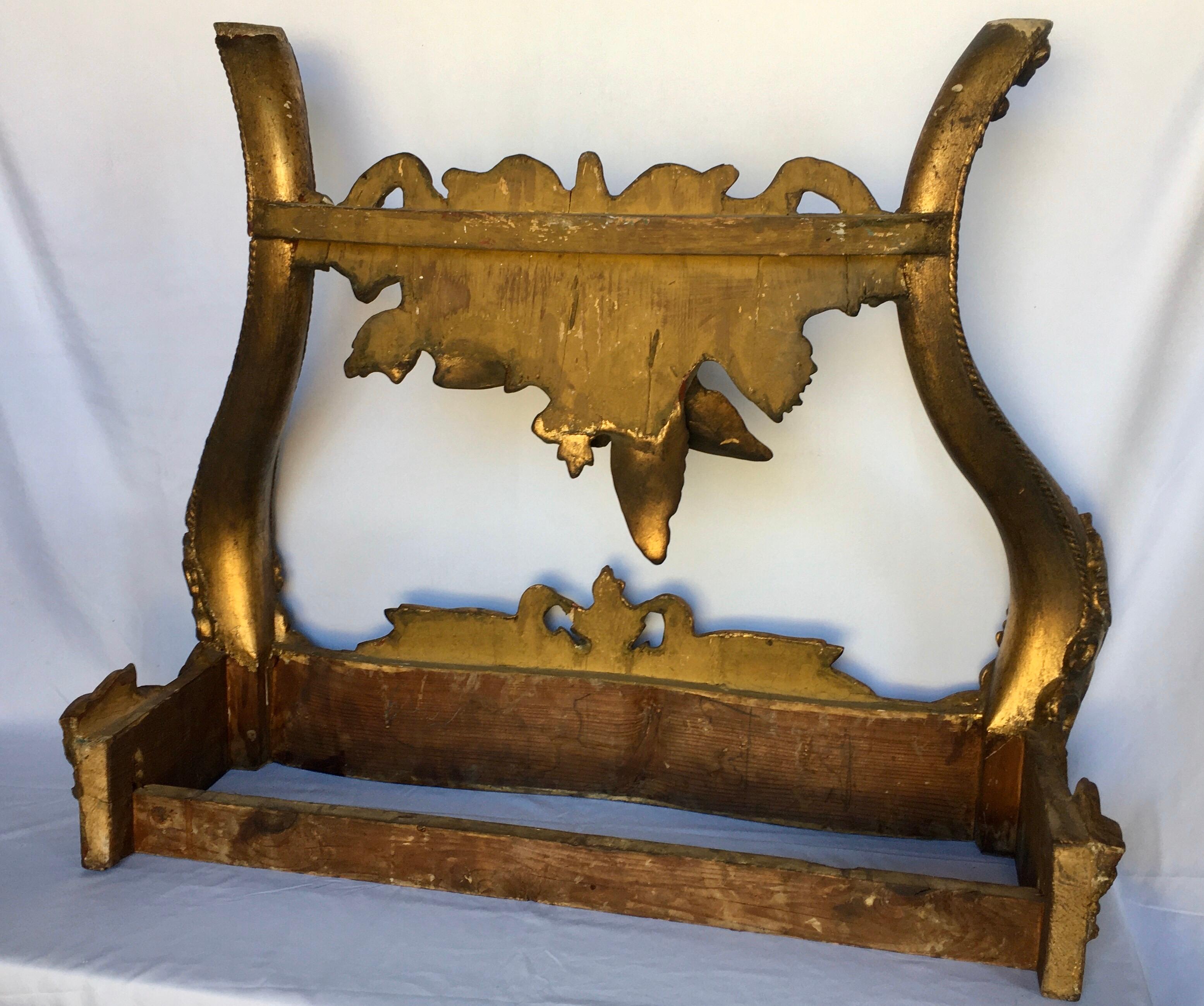 Louis XV Style Carved Giltwood Wall Mounted Bird Console Table, France 9