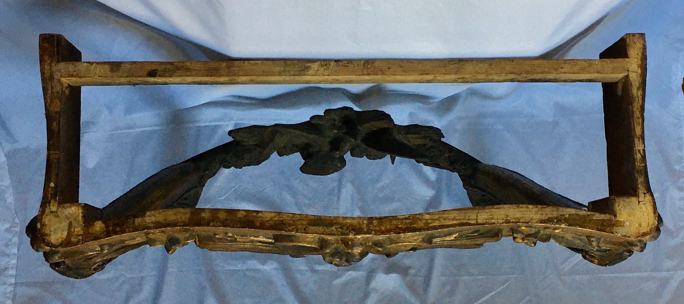 Louis XV Style Carved Giltwood Wall Mounted Bird Console Table, France 12