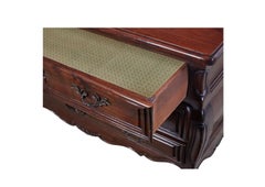 Louis XV Style Carved Mahogany Three Drawer Commode