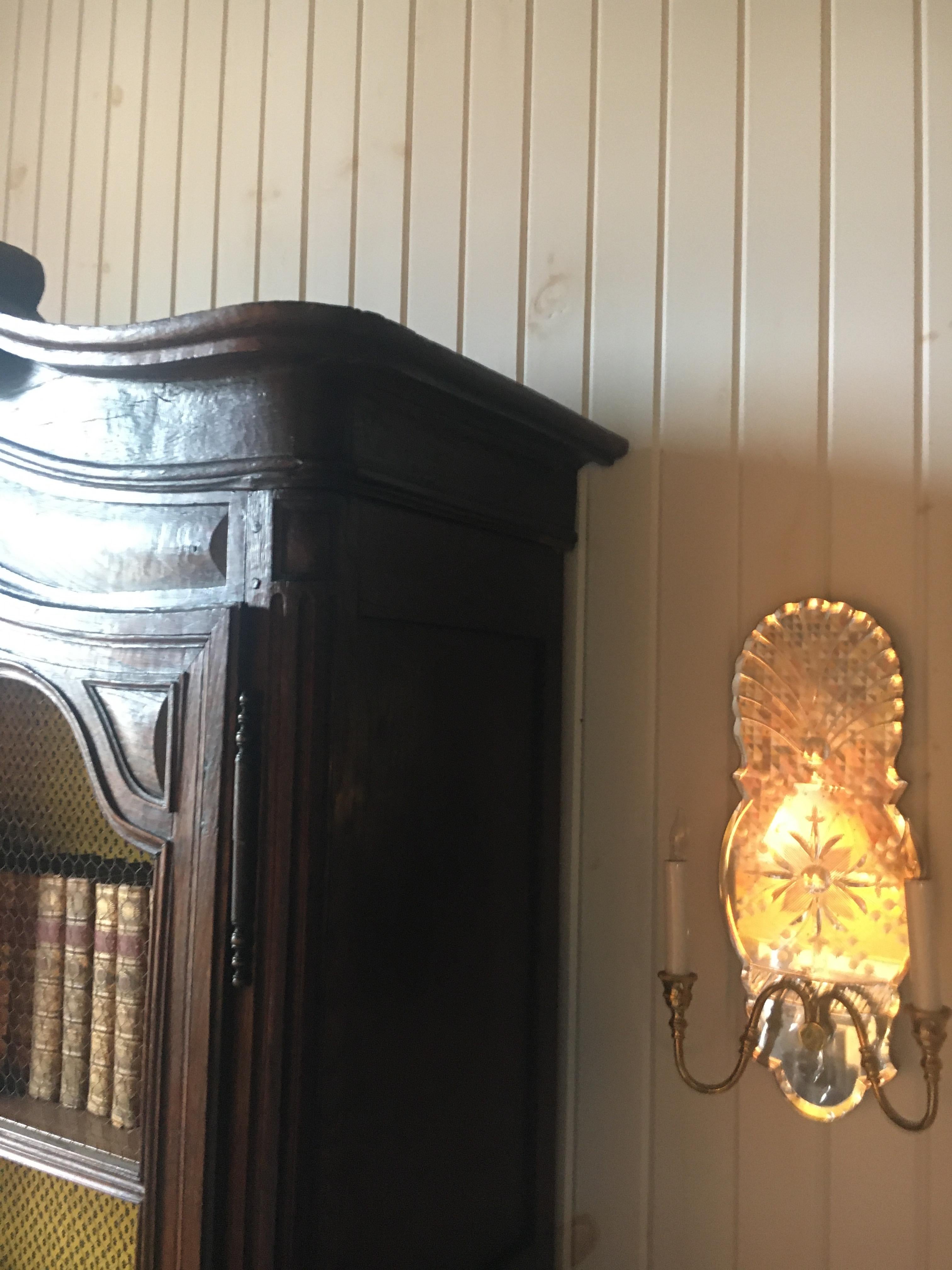 French Louis XV Style Carved Oak Cabinet, Great Storage And Great Color/Patination. For Sale