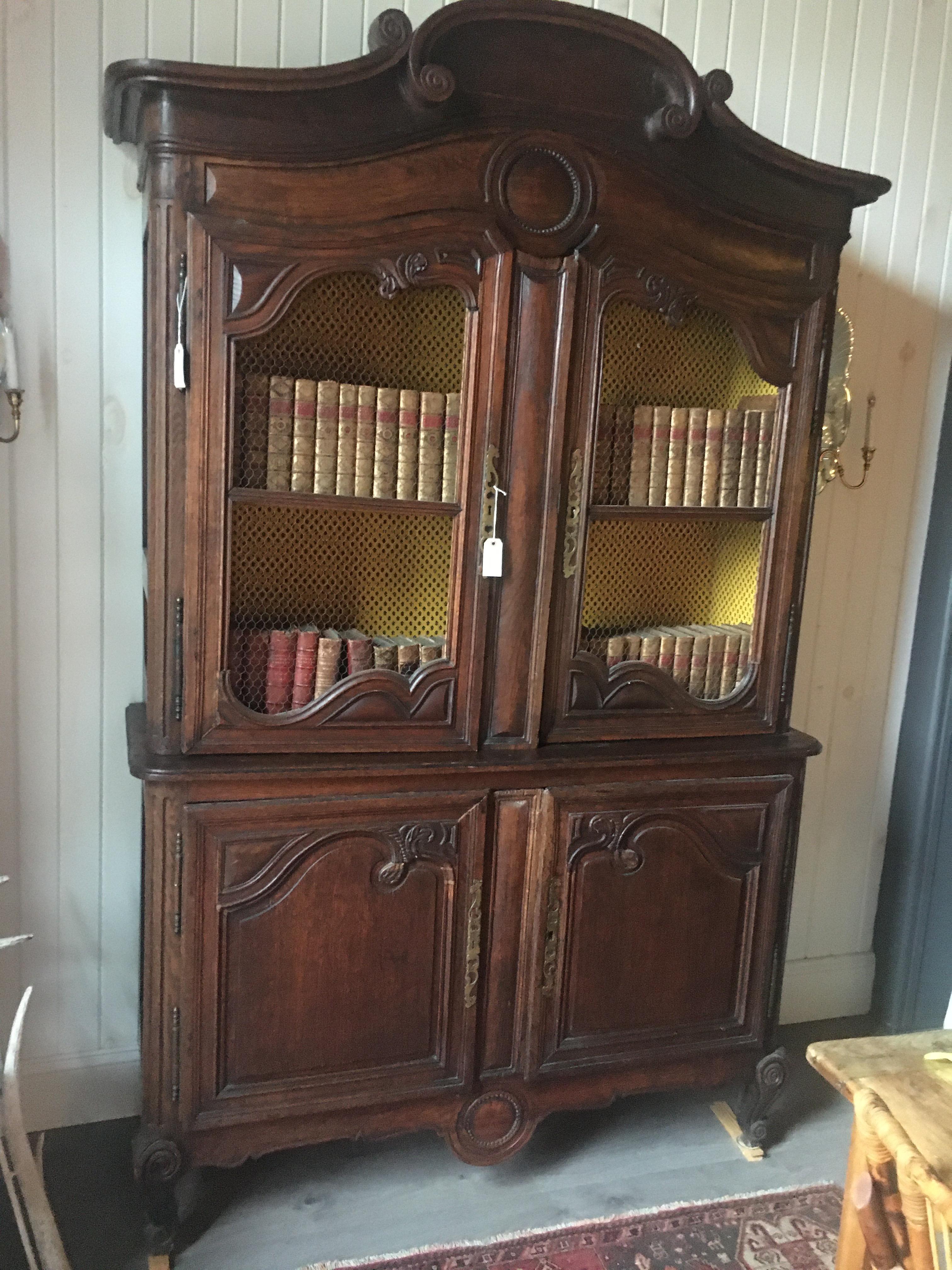 Louis XV Style Carved Oak Cabinet, Great Storage And Great Color/Patination. For Sale 3