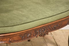 Louis XV–Style Carved Walnut Caned Settee