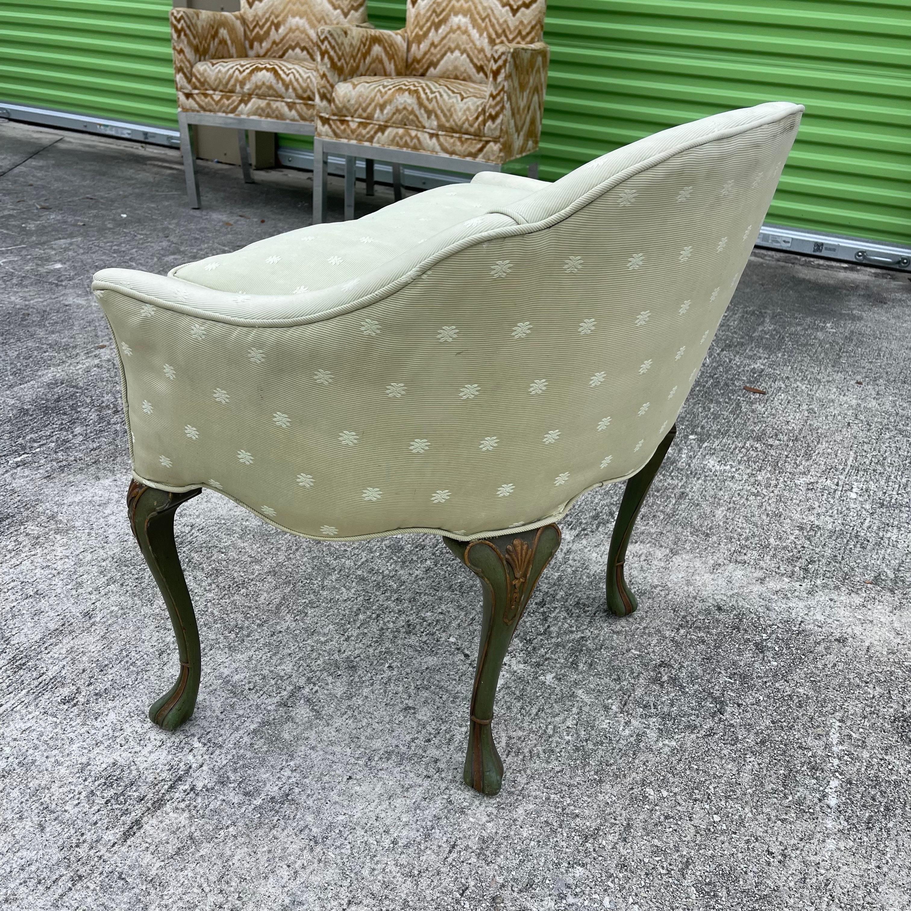 Louis XV Style geschnitzt Wood Upholstering Vanity Hocker Stuhl im Angebot 7