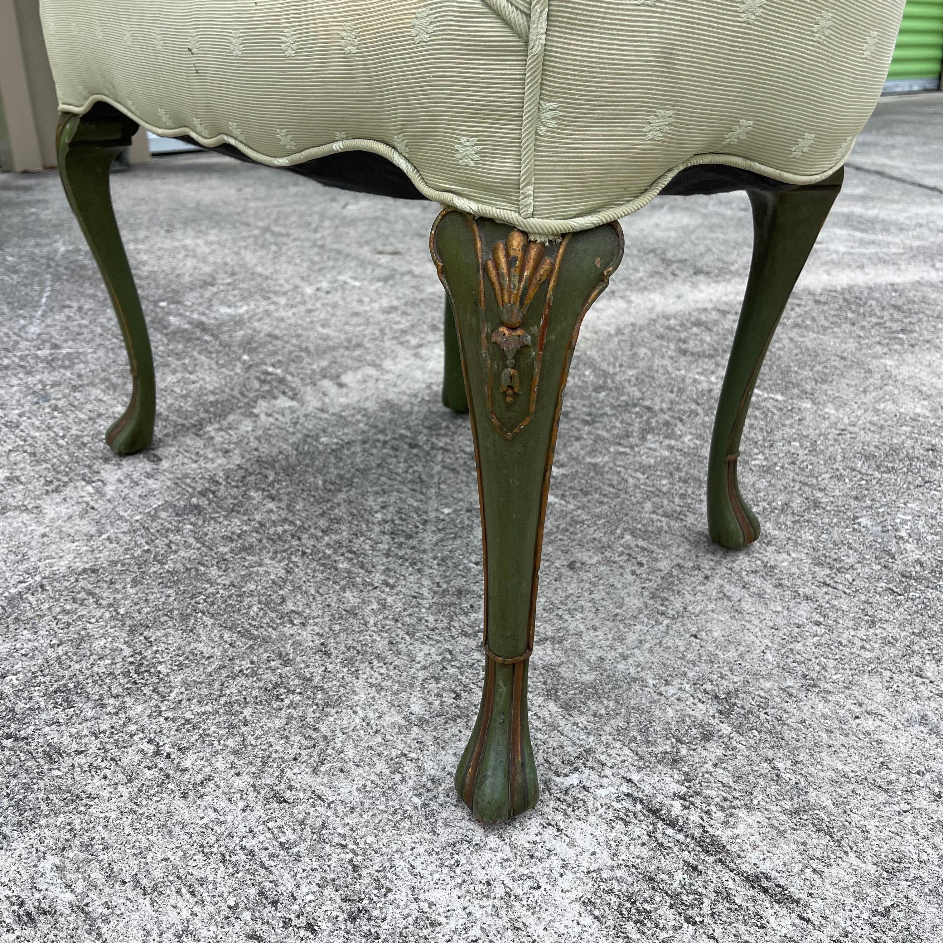 Louis XV Style geschnitzt Wood Upholstering Vanity Hocker Stuhl (Louis XV.) im Angebot