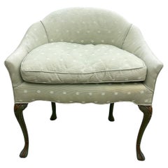 Louis XV Style Carved Wood Upholstered Vanity Stool Chair