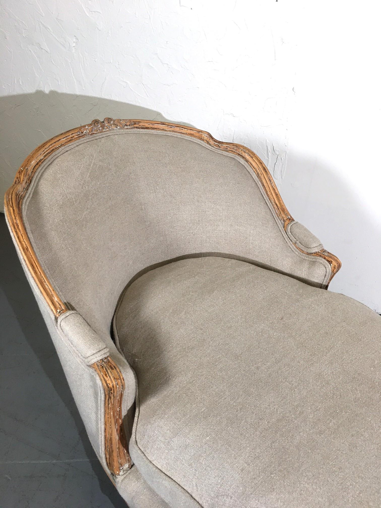 Louis XV Style Chaise In Good Condition In Pomona, CA