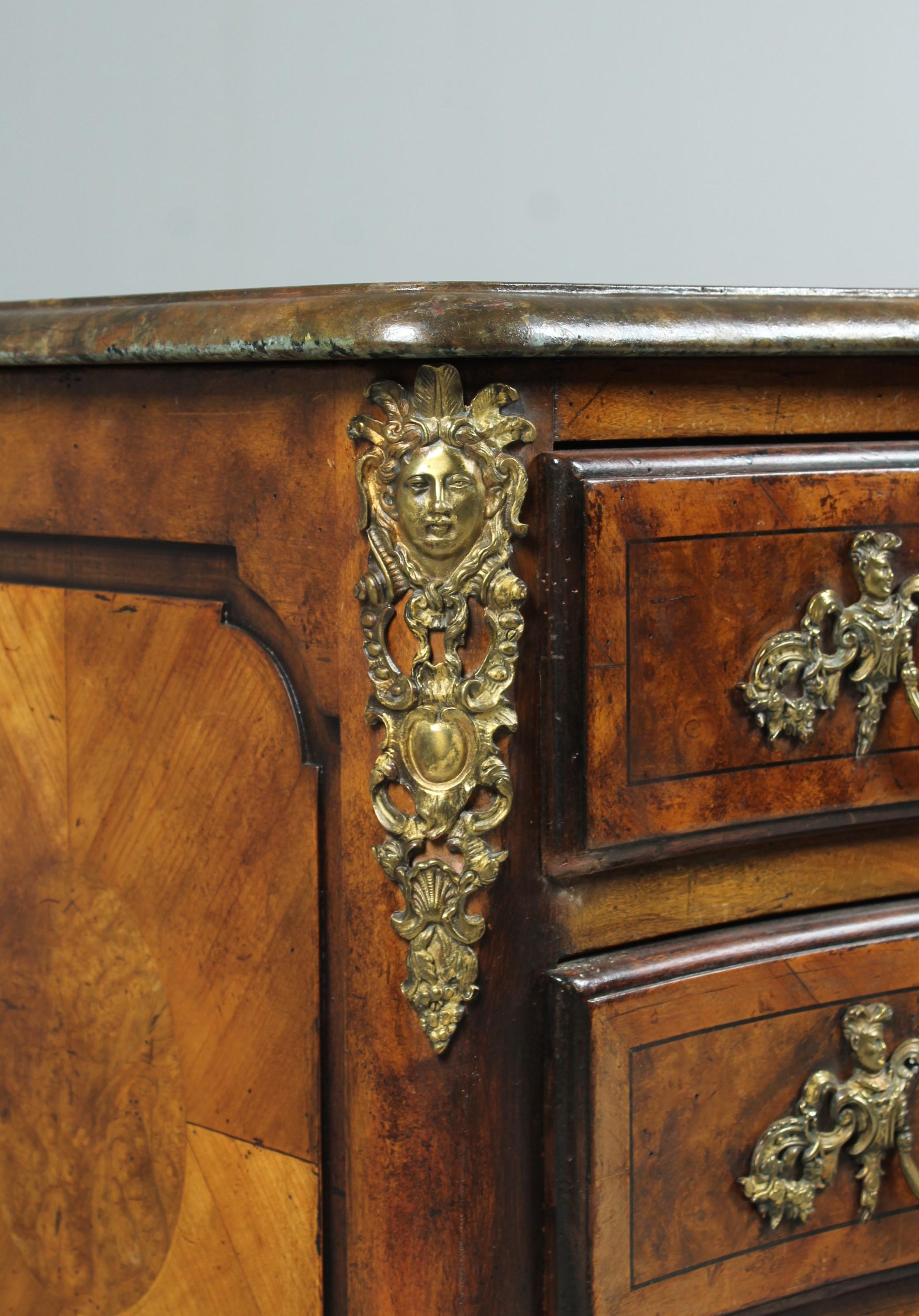 Bronze Louis XV Style Chest Of Drawers, Original Condition, France, Early 20th Century