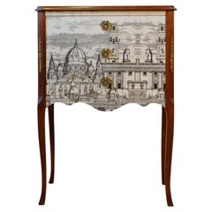 Louis XV Style Chest with Fornasetti Pattern of Ancient Rome