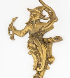 Louis XV Style Chinoiserie Brass Candle Sconces, 2