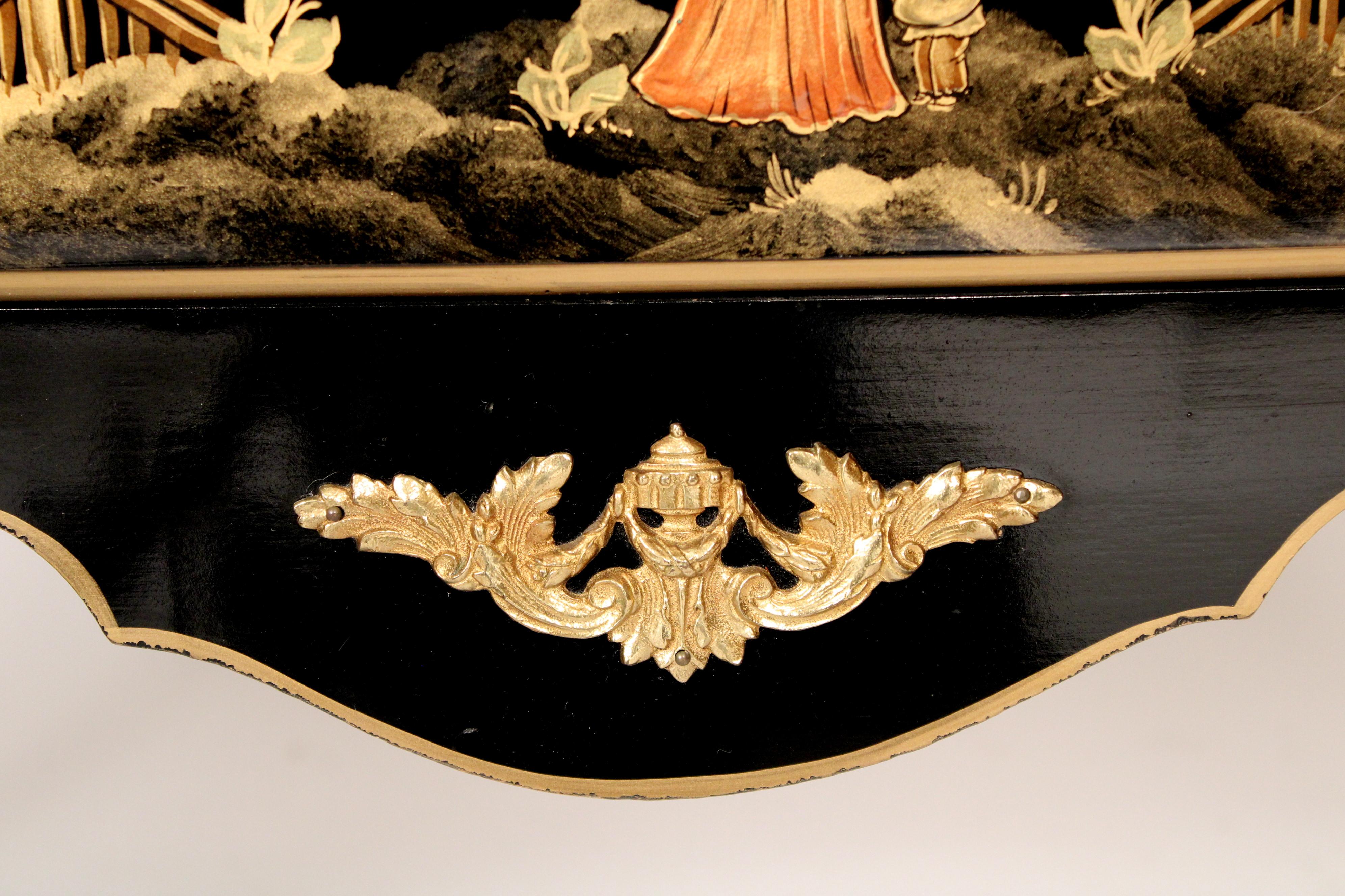 Louis XV Style Chinoiserie Decorated Chest of Drawers 3