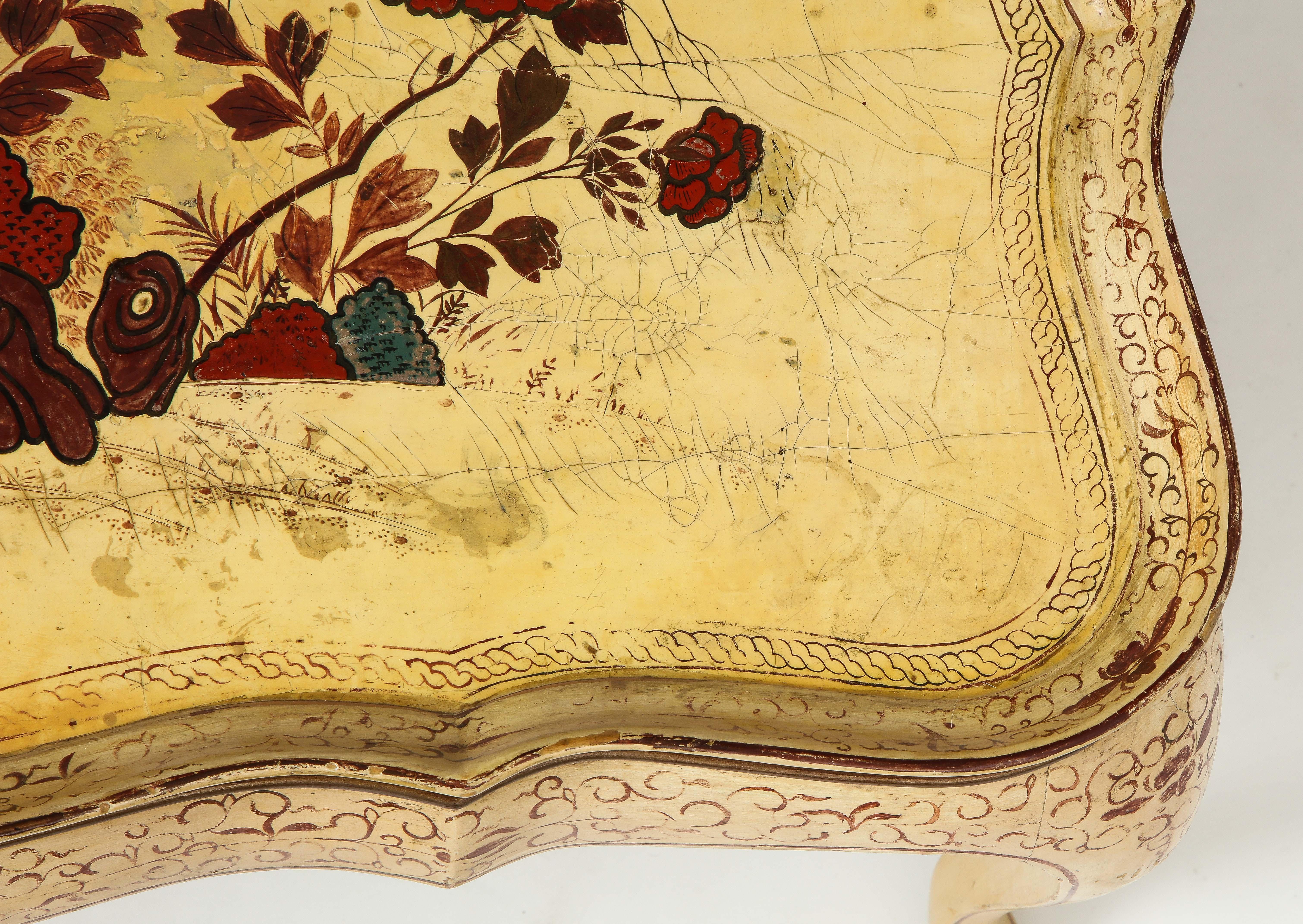 Louis XV Stil Chinoiserie Tablett oben niedrigen Tisch im Angebot 4