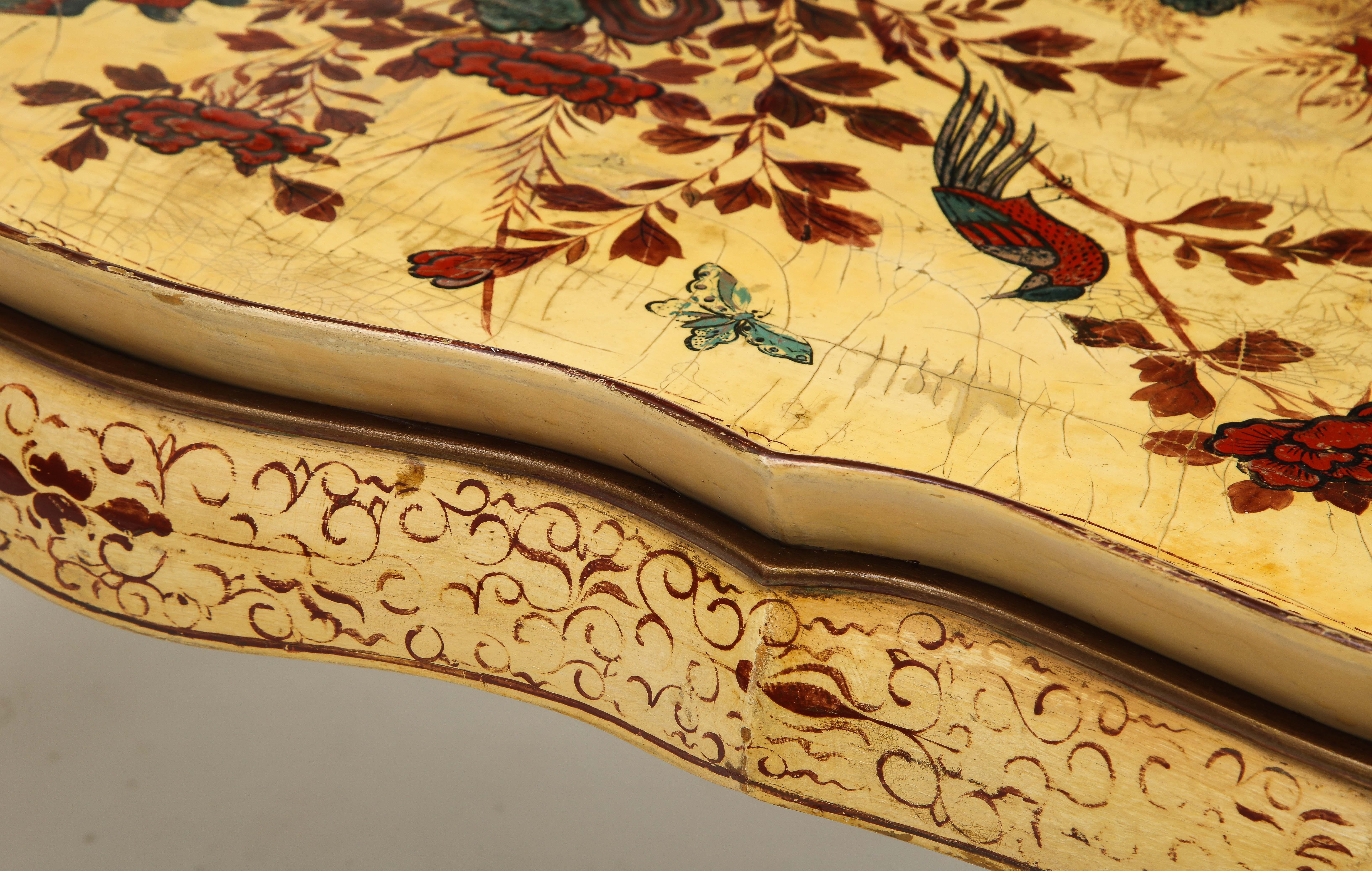 Louis XV Stil Chinoiserie Tablett oben niedrigen Tisch (20. Jahrhundert) im Angebot
