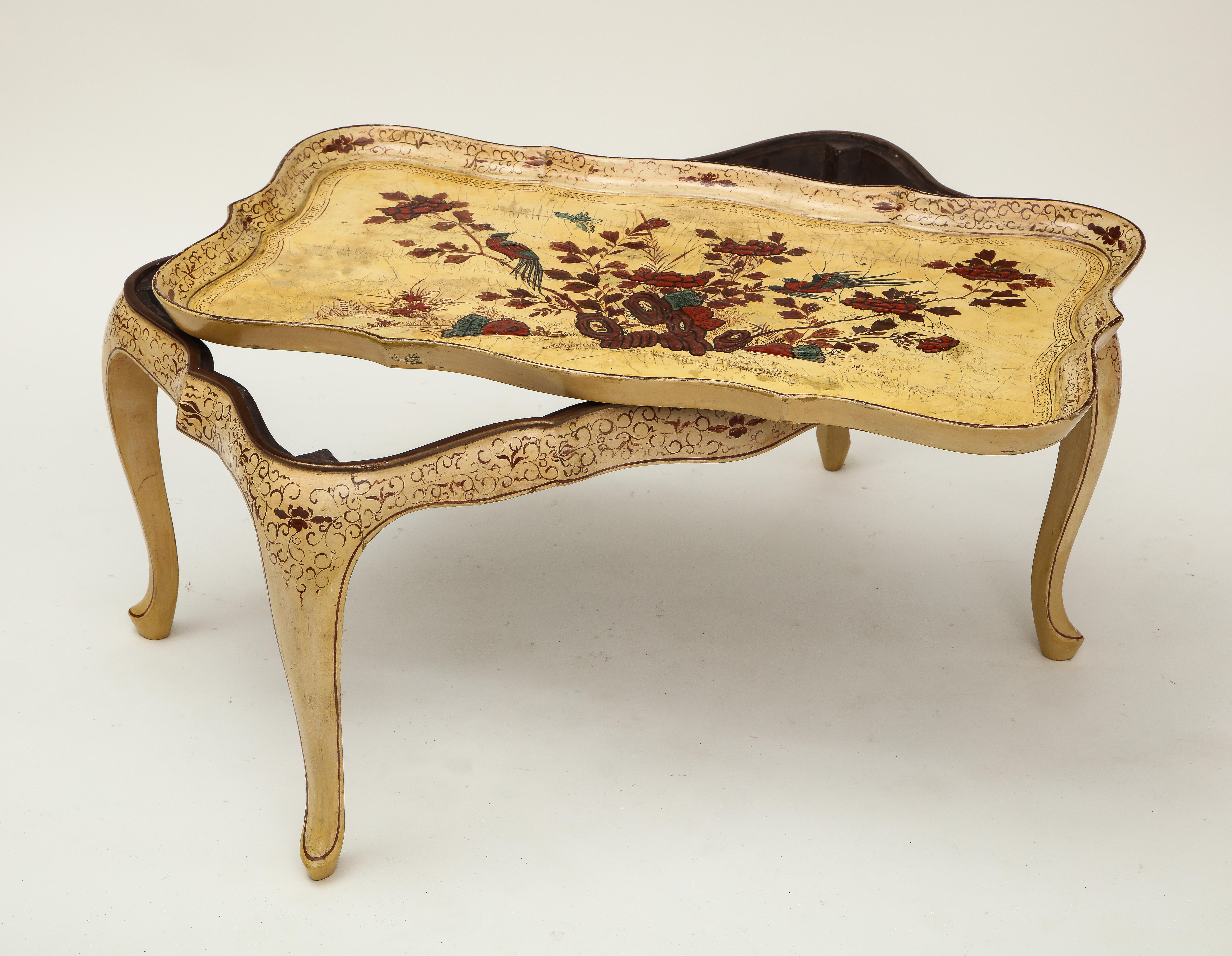 Louis XV Style Chinoiserie Tray Top Low Table For Sale 1
