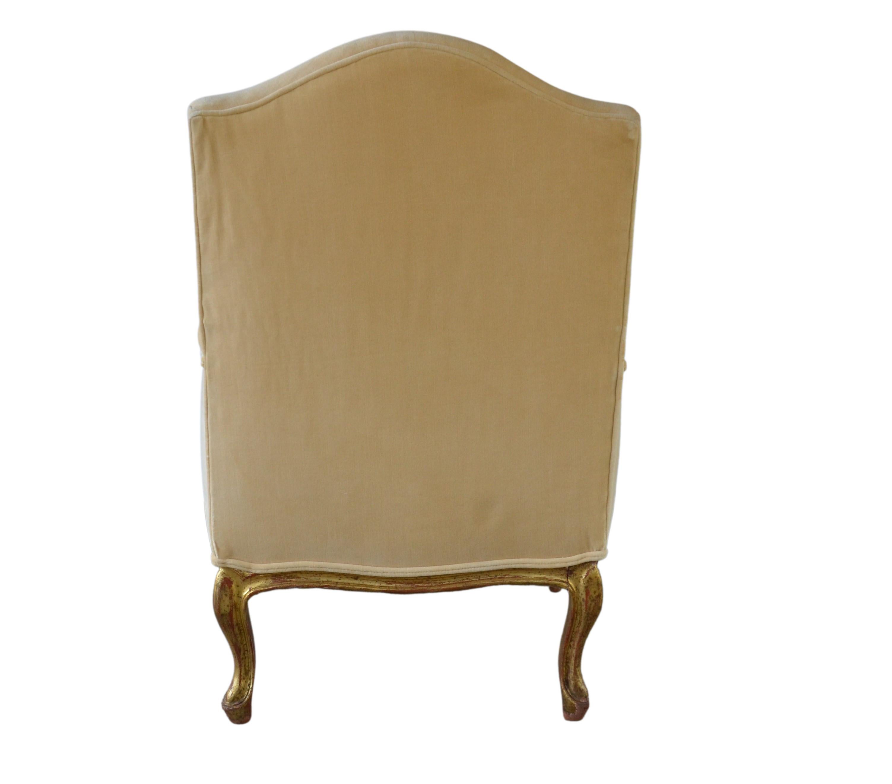 Wood Louis XV Style Club Chairs Set of 2