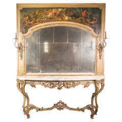 Console et son miroir de style Louis XV