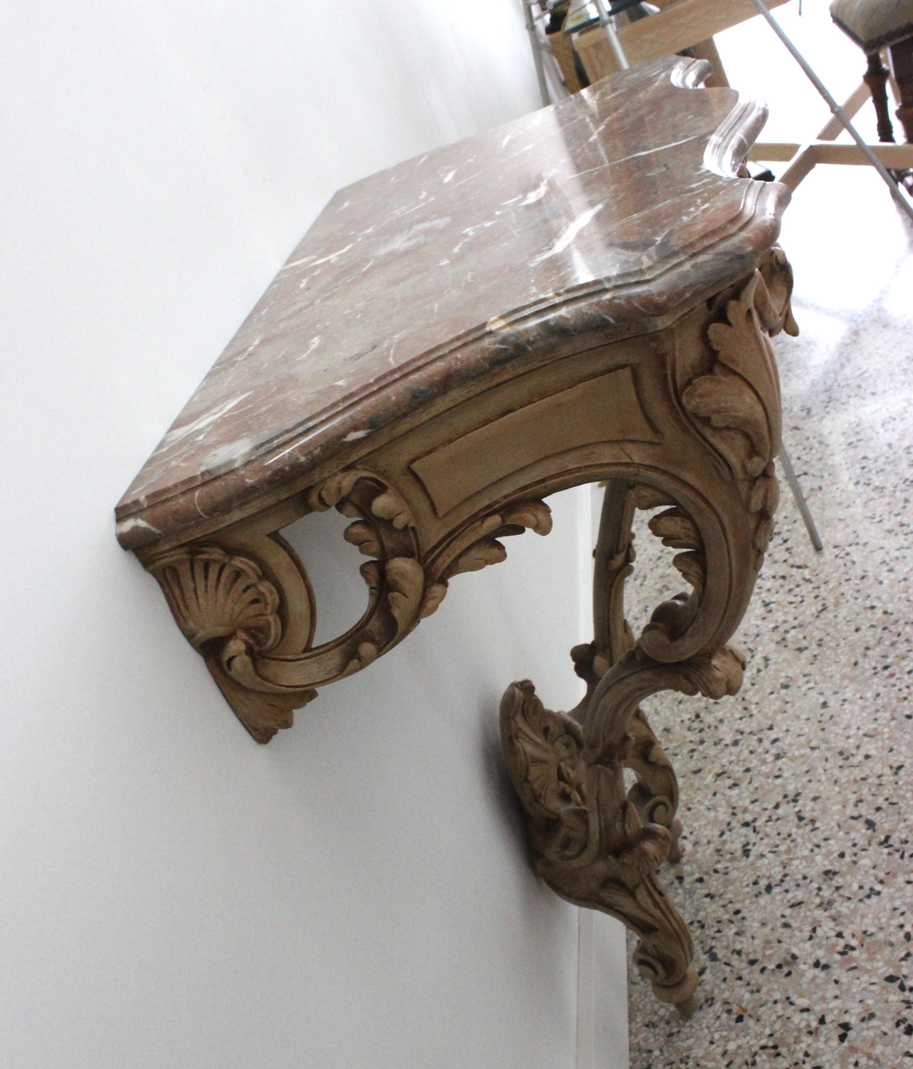 Regence' Style French Wall Mount Console For Sale 5