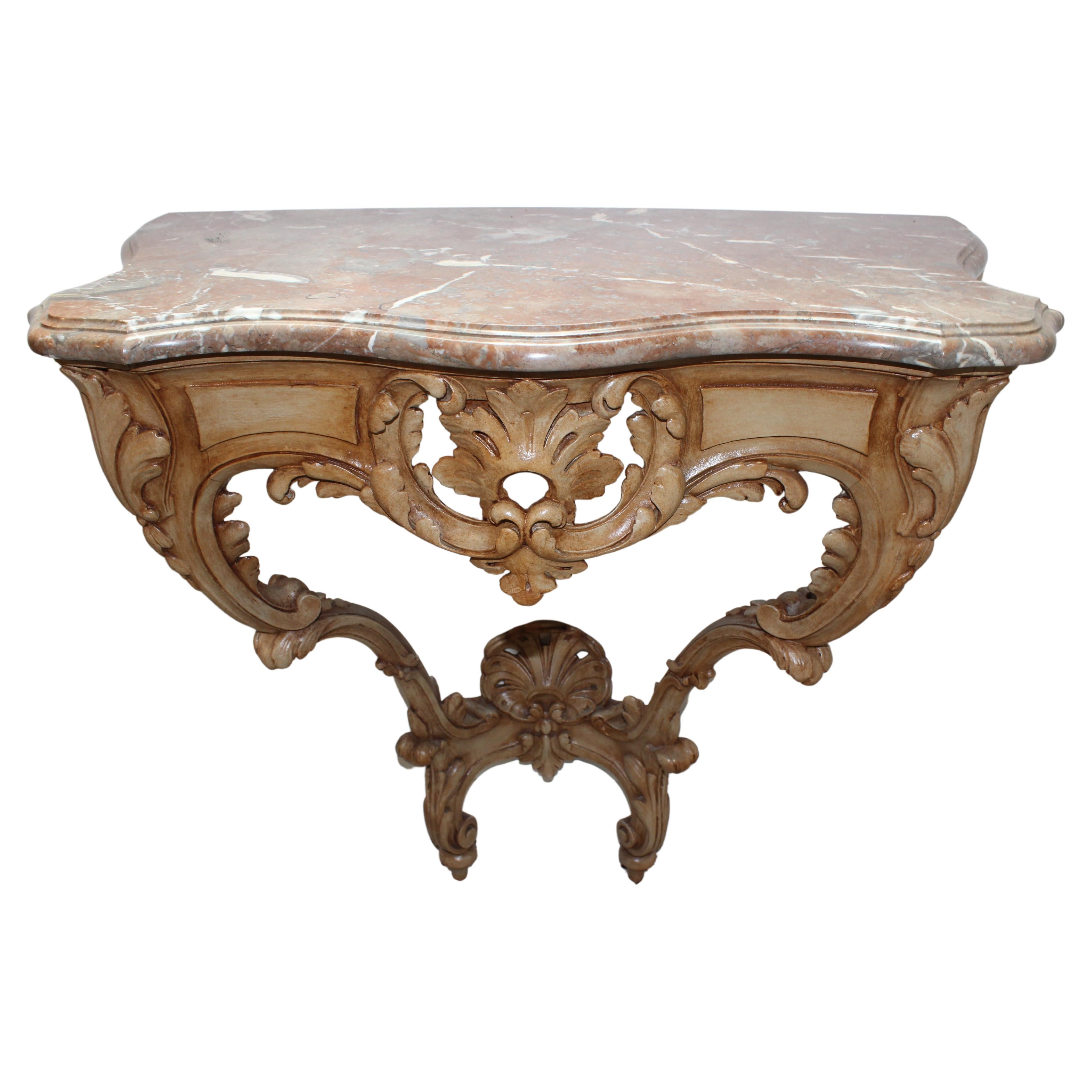 Regency Regence' Style French Wall Mount Console For Sale