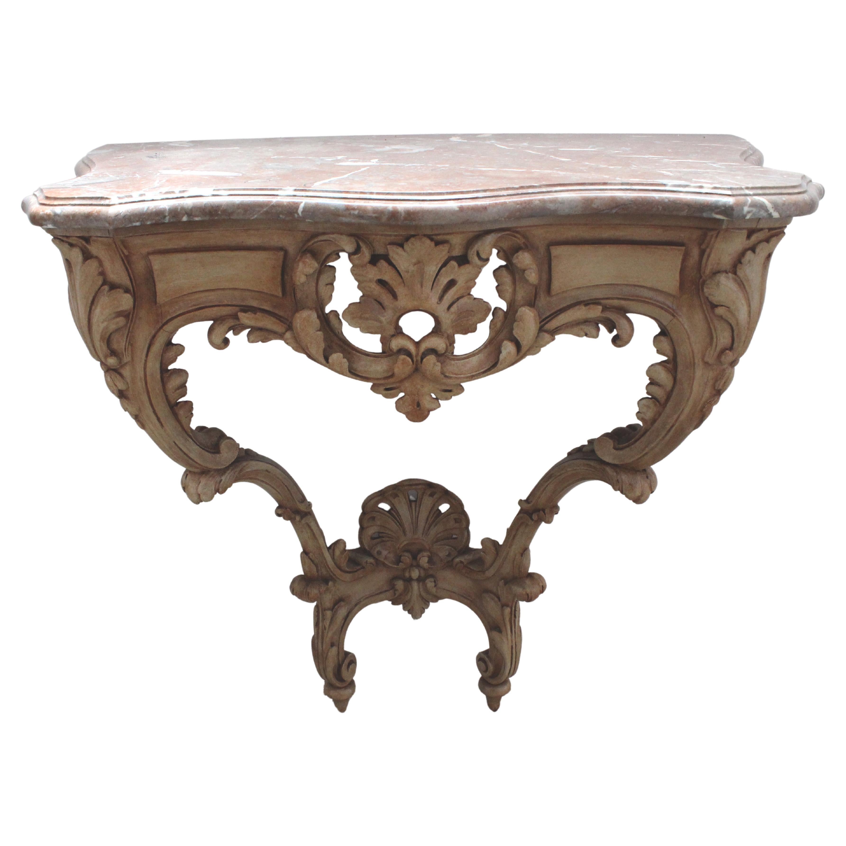 Regence' Style French Wall Mount Console For Sale