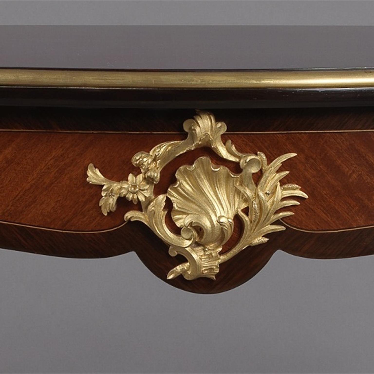 Gilt Louis XV Style Console Table in the Manner of François Linke. French, circa 1890 For Sale