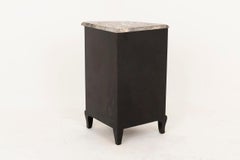 Louis XV Style Corner Cabinet in Black Lacquer with a Chinese Decor, 1950s