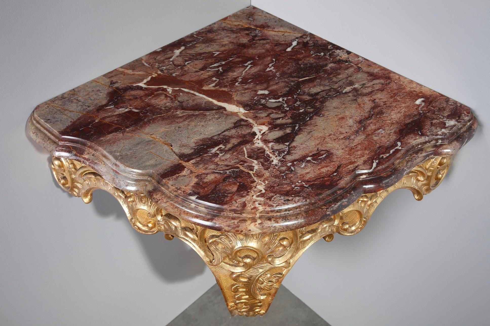 Louis XV Style Corner Consoles, Set of 2 For Sale 1