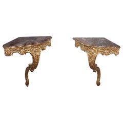 Louis XV Style Corner Consoles, Set of 2