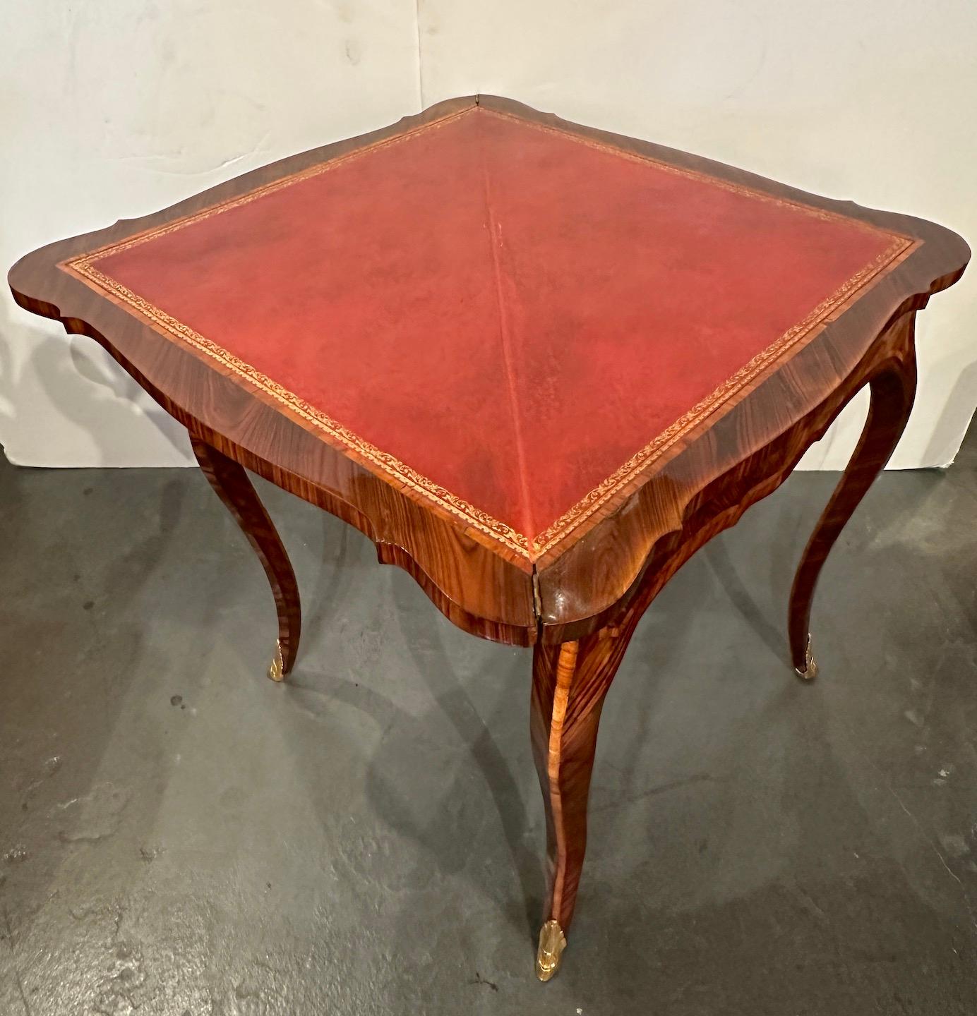 Louis XV Style Corner Game Table In Excellent Condition For Sale In Newport Beach, CA