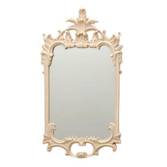 Louis XV Style Cream Lacquered Wall Mirror