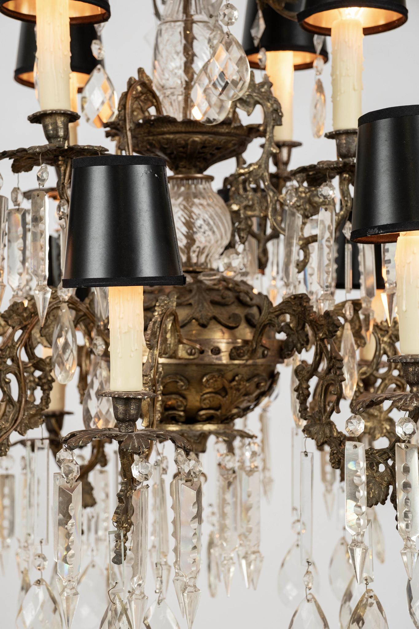 French Louis XV Style Crystal Chandelier For Sale
