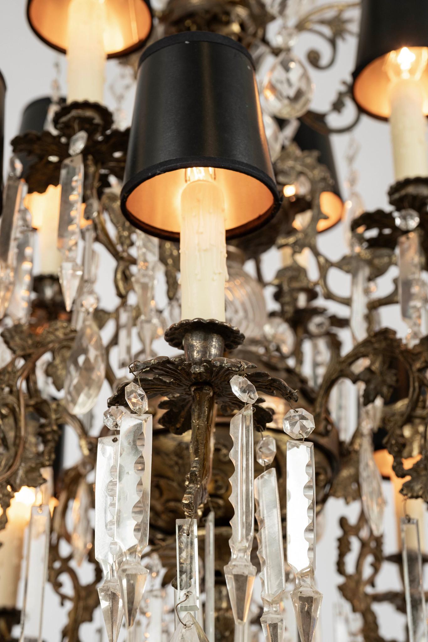 20th Century Louis XV Style Crystal Chandelier For Sale