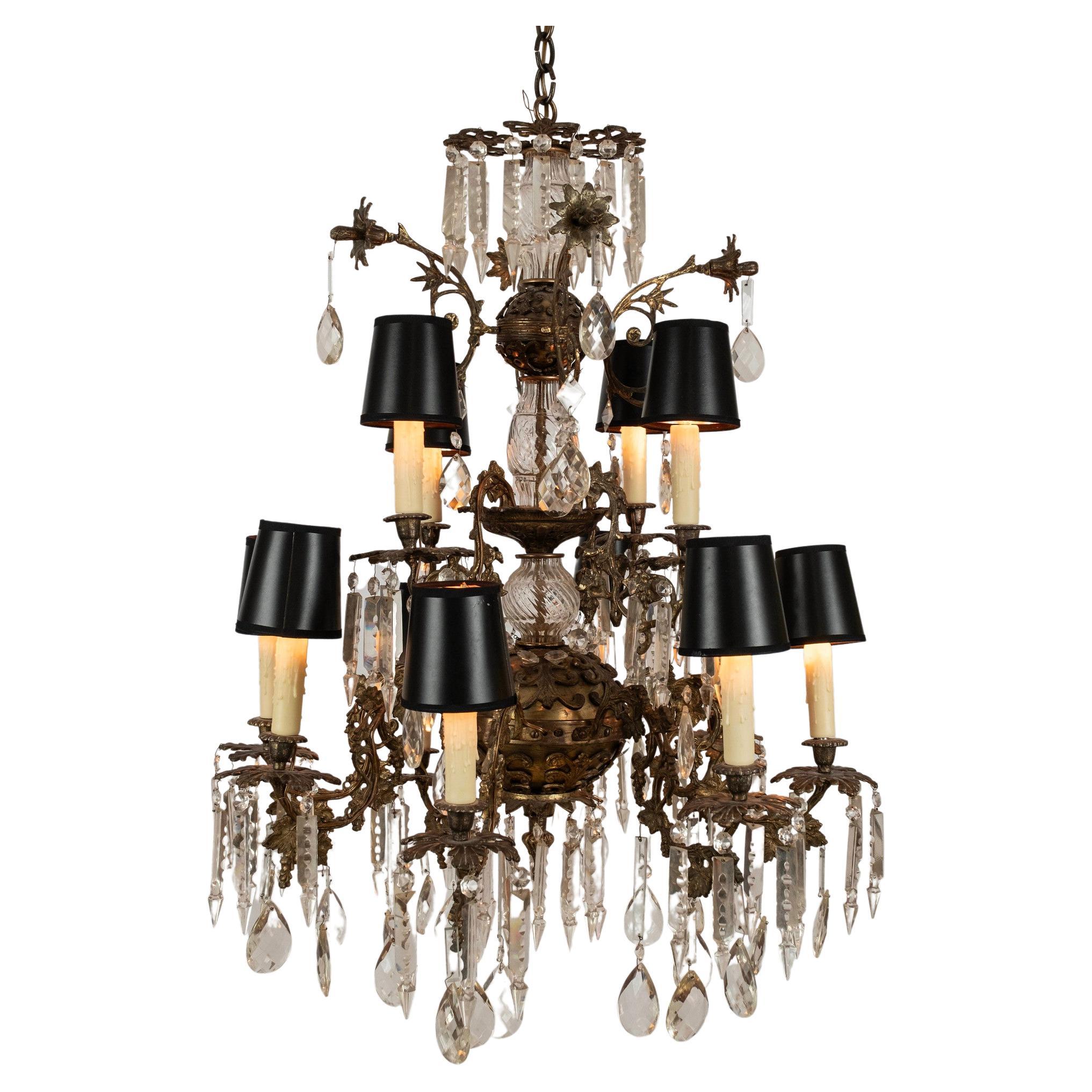 Louis XV Style Crystal Chandelier For Sale