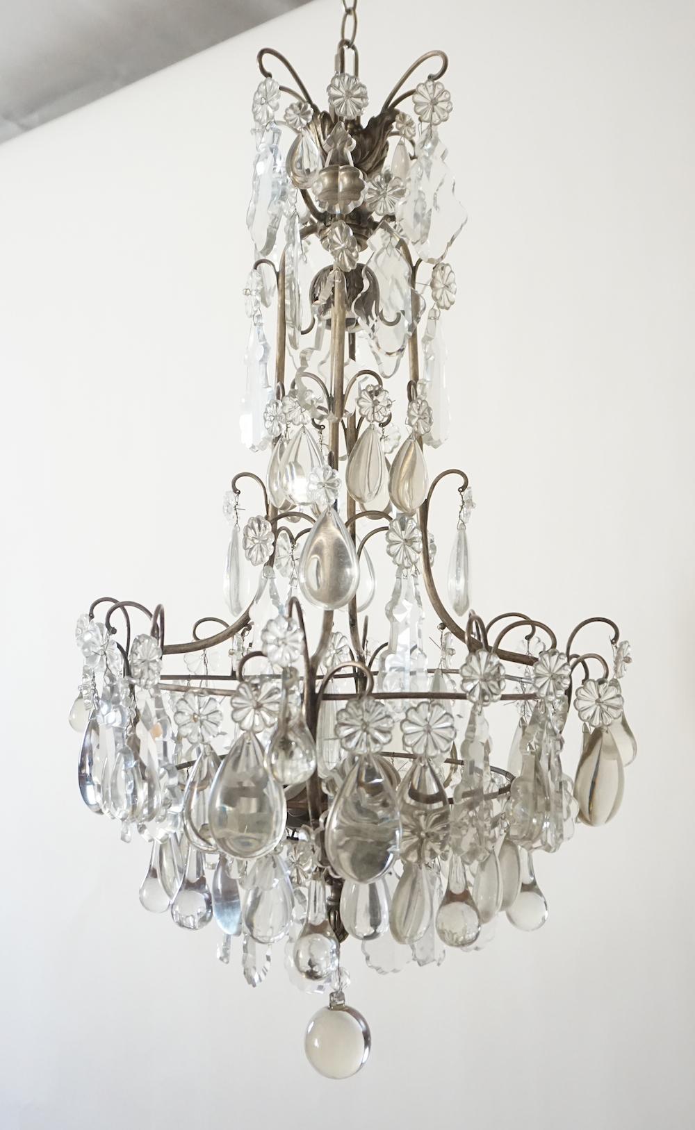 20th Century Louis XV Style Crystal Chandelier, France, circa 1930 For Sale