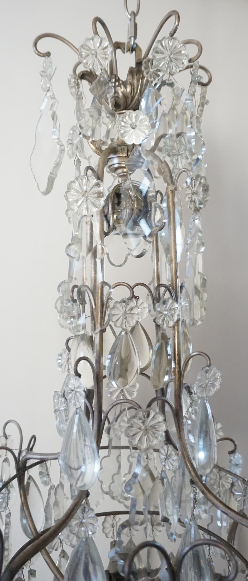 Lampadario di cristallo in stile Luigi XV, Francia, 1930 circa in vendita 1