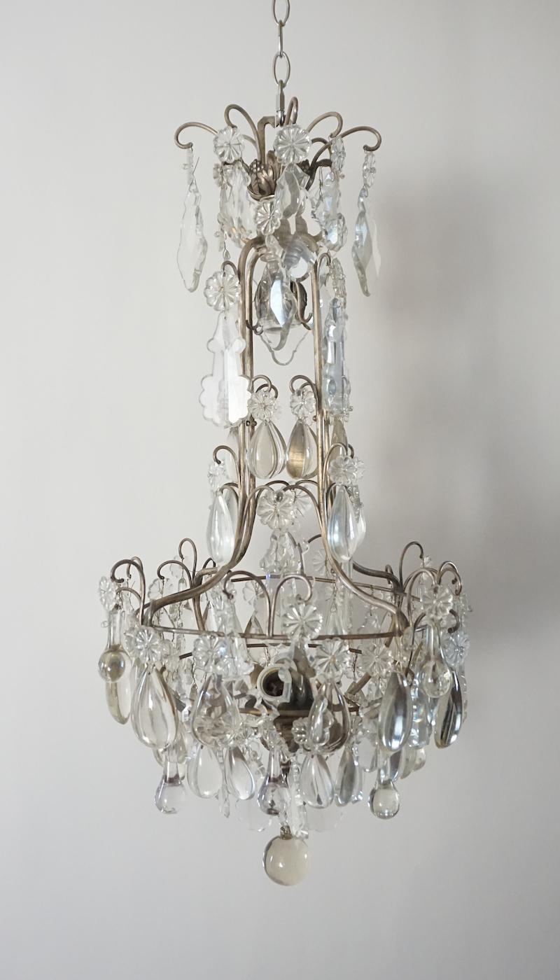Louis XV Style Crystal Chandelier, France, circa 1930 For Sale 2